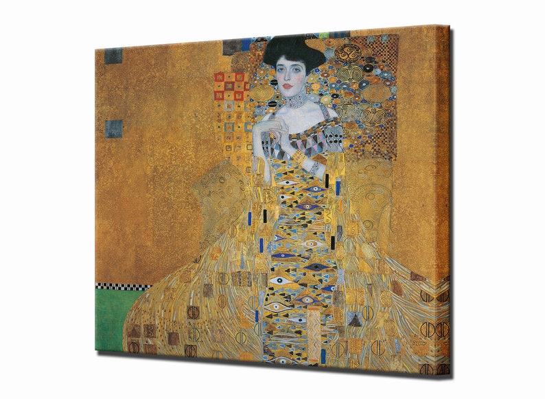 GUSTAV KLIMT, Wall Art Home Decor, Woman in Gold, Adele Bloch Bauer ...