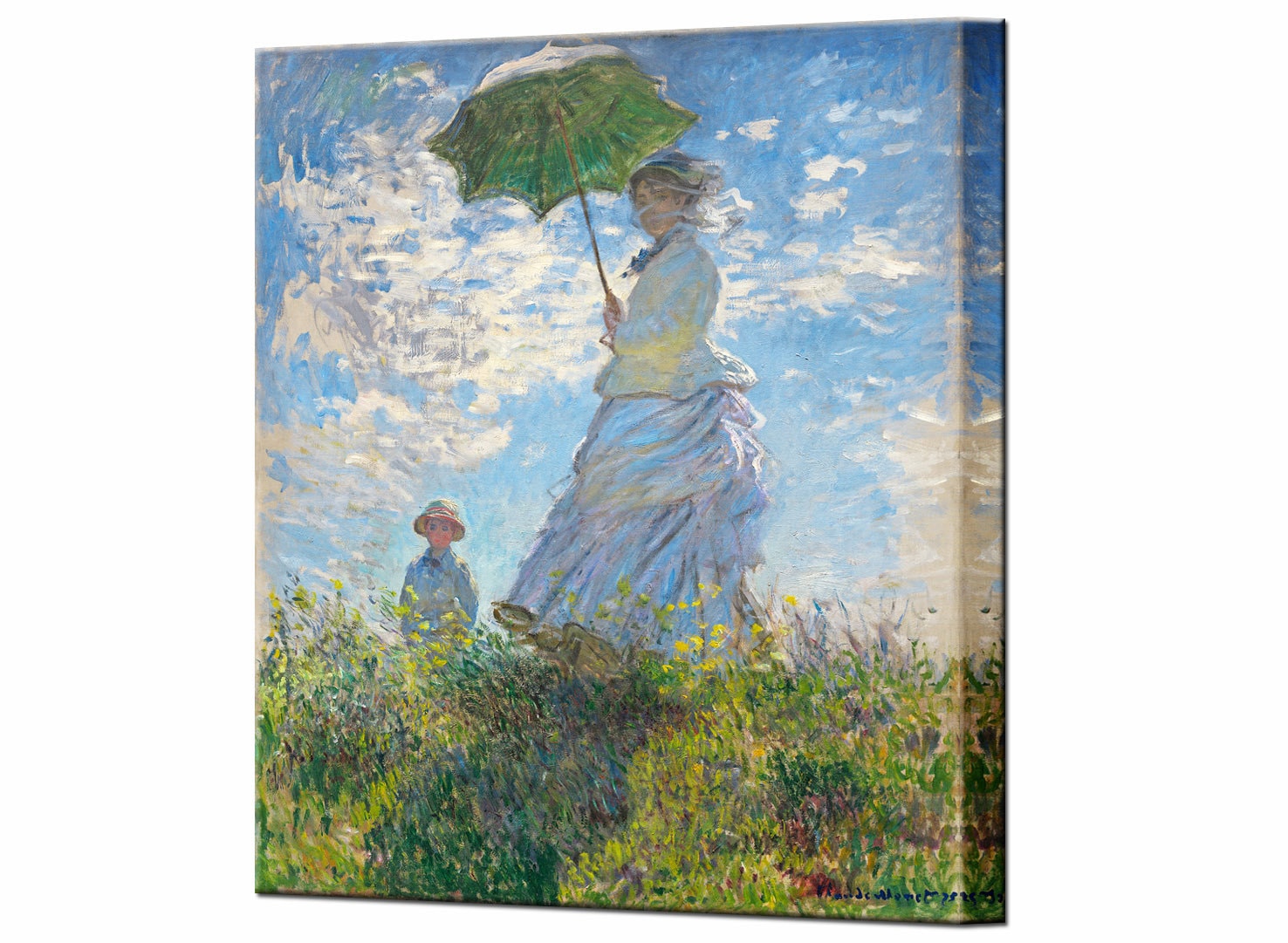 Claude Canvas Wall Art Prints Woman With a Parasol Etsy UK