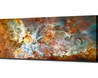 CARINA NEBULA, 40x20" inch Hubble Print Telescope Large Canvas Art Space Canvas Print Galaxy Gift for Him Gifts for Her Wall Art Print