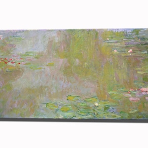 Water Lilies, CLAUDE MONET, Home Decor Canvas Print Giverny Interior Design, Ready To Hang