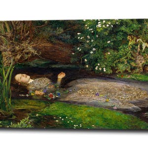 Ophelia, William Shakespeare&#39;s Hamlet, John Everett Millais, Ready to Hang Canvas Print