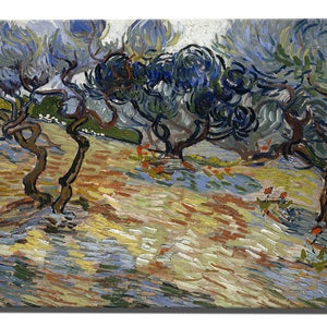 VINCENT VAN GOGH, Olive Trees,  Prints Home Decor Canvas Print Canvas Art Canvas Interior Design, Ready To Hang
