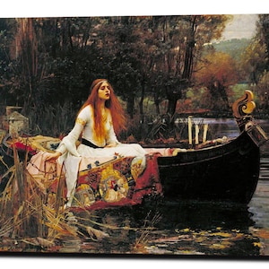 The Lady of Shalott, John William Waterhouse, Canvas Print Home Decor Reproduction Interior Design, Ready to Hang