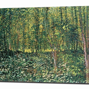 Trees in the Undergrowth, VINCENT VAN GOGH, Prints Wall Decor Canvas Print Wall Art Print, Ready to Hang