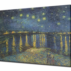 Starry Night Over The Rhone, VINCENT VAN GOGH, Canvas Prints Canvas Art Wall Decor Interior Design Print, Ready To Hang