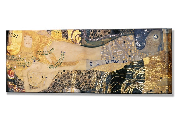 Wasser Schlangen Von Gustav Klimt Wand Dekor Leinwand Drucke Etsy