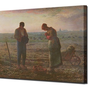 The Angelus, Jean Francois Millet, Canvas Art Print Canvas Wall Art Home Decor, Ready To Hang image 1