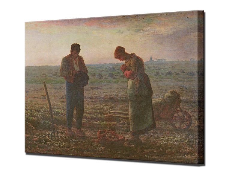 The Angelus, Jean Francois Millet, Canvas Art Print Canvas Wall Art Home Decor, Ready To Hang image 1