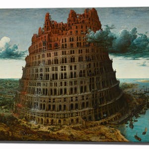 The Tower of Babel by Pieter Bruegel, Canvas Print Christian Religious Wall Decor Wall Art Print Renaissance, Ready To Hang