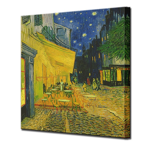 Cafe Terrasse bei Nacht,Van Gogh, Wand Kunst Home Dekor LeinwandDruck Fine Art Impressionismus Kunst Inneneinrichtung, gerahmt