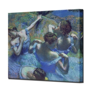 Blue Dancers, Edgar Degas Canvas, Wall Decor Canvas Wall Art Print, Ballet Ballerinas Canvas, Ready To Hang