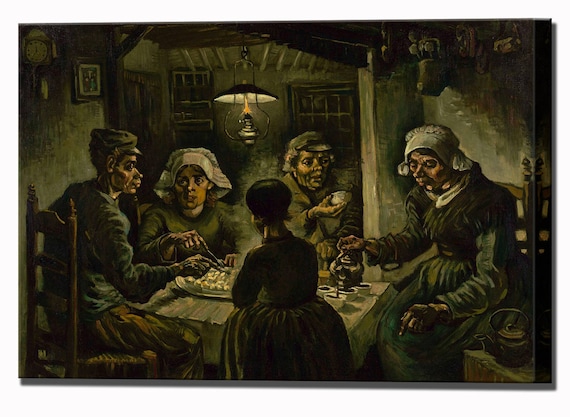 Vintage Van Gogh The Potato-Eaters Art Print Vintage Van Gogh The Potato-Eaters Art Print
