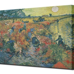 VINCENT VAN GOGH, The Red Vineyard, Ready To Hang Prints, Canvas Print Home Decor Wall Decor Impressionism Wall Art Print