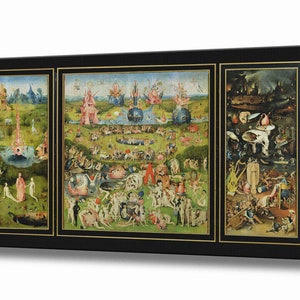The GARDEN Of EARTHLY DELIGHTS Canvas Wall Art, Hieronymus Bosch Famous Art Prints For Apartment Wall Décor, Unique Surreal Framed Artwork