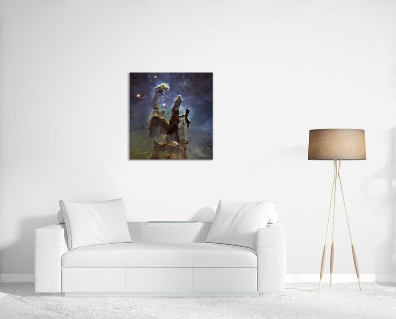 Pillars of Creation Canvas Print, Hubble Space Telescope Galaxy Art image 2