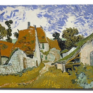 VINCENT VAN GOGH, Village Street at Auvers, Ready To Hang Canvas Wall Art Print, Home Decor Wall Decor Interior Design