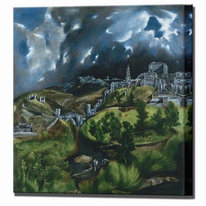 View of Toledo by El Greco, Ready to Hang, Canvas Print Home Decor Renaissance Spain Canvas Wall Art Print Fine Art