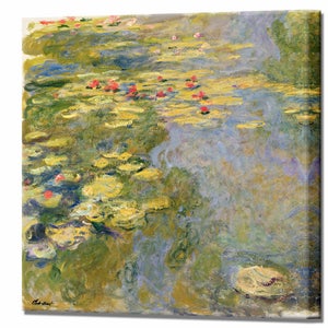 Water lilies Water Lily Pond, CLAUDE MONET, Canvas Print Home Decor Monet Prints Interior Design, Ready To Hang