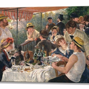 Luncheon of the Boating Party, Renoir Print, Canvas Wall Art Home Decor Gift for Her Gift Canvas Art Canvas Print, Ready To Hang
