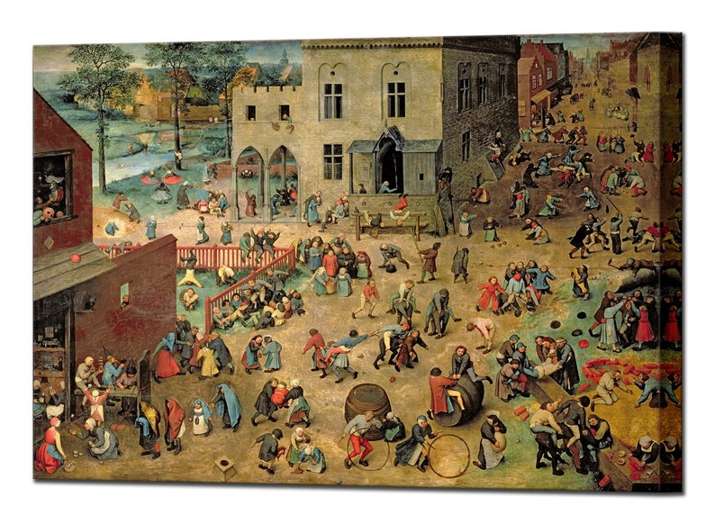 Kinderspelen Canvas Print Kinderspiele Pieter Bruegel Etsy