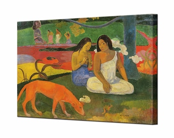 Paul Gauguin, Arearea The Red Dog, Tahiti Wall Decor Home Decor Art Print Canvas Art Interior Design Ready to Hang Fine Art