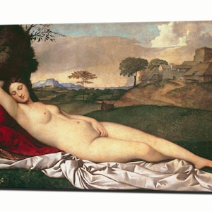 The Sleeping Venus by Giorgione, Wall Decor Home Decor Canvas Print Canvas Wall Art Print,  Ready to Hang