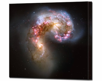 Antennae Galaxies Canvas Print, Hubble Space Telescope Image, Ready to Hang