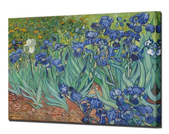 Van Gogh Irises Canvas Print, Framed Wall Art