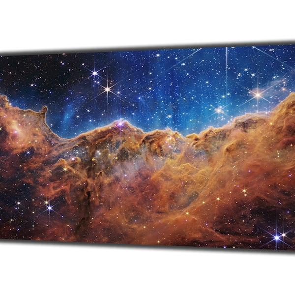 JAMES WEBB ASTROPHOTOGRAPH, Wall Art Telescope Starry Night Sky Large Canvas Art Print For Space Lovers, Galaxy Carina Nebula Wall Décor