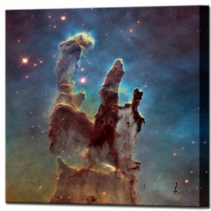 Pillars of Creation, Hubble Print Space Telescope, Canvas Wall Art Prints Canvas Print Galaxy Canvas Art, Ready To Hang