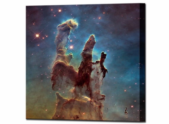 Pillars of Creation, Hubble Print Space Telescope, Canvas Wall Art Prints Canvas Print Galaxy Canvas Art, Ready To Hang