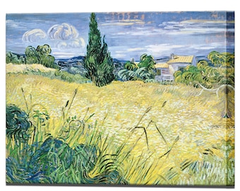 Vincent van Gogh, Landscape with Green Corn, Prints Wall Decor Canvas Print Canvas Wall Art Print Art, Ready to Hang