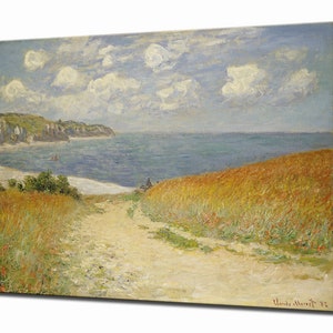 CLAUDE MONET, Canvas Wall Art, Path in the Wheat at Pourville, Canvas Art Canvas Print Home Decor Design, Ready To Hang