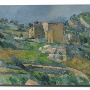 Toile Impression Mur Décor Paul Cézanne Maisons en Provence Toile Art Mural Impression Prêt à Accrocher image 1