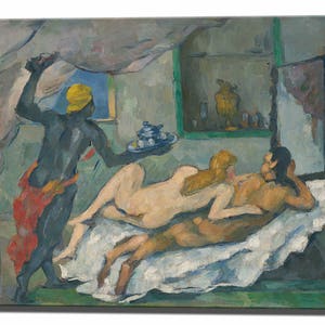 Paul Cezanne, Canvas Art Canvas Wall Art, Afternoon in Naples Wall Decor Print Ready To Hang