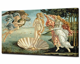 Birth of Venus Print by Sandro Botticelli, Prints Canvas Wall Art Large Wall Art Canvas Print Renaissance Print, Ready To Hang