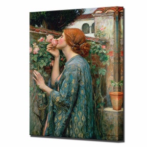 The Soul of the Rose by John William Waterhouse, Canvas Wall Art Prints Gift for Her Canvas Art, Ready To Hang
