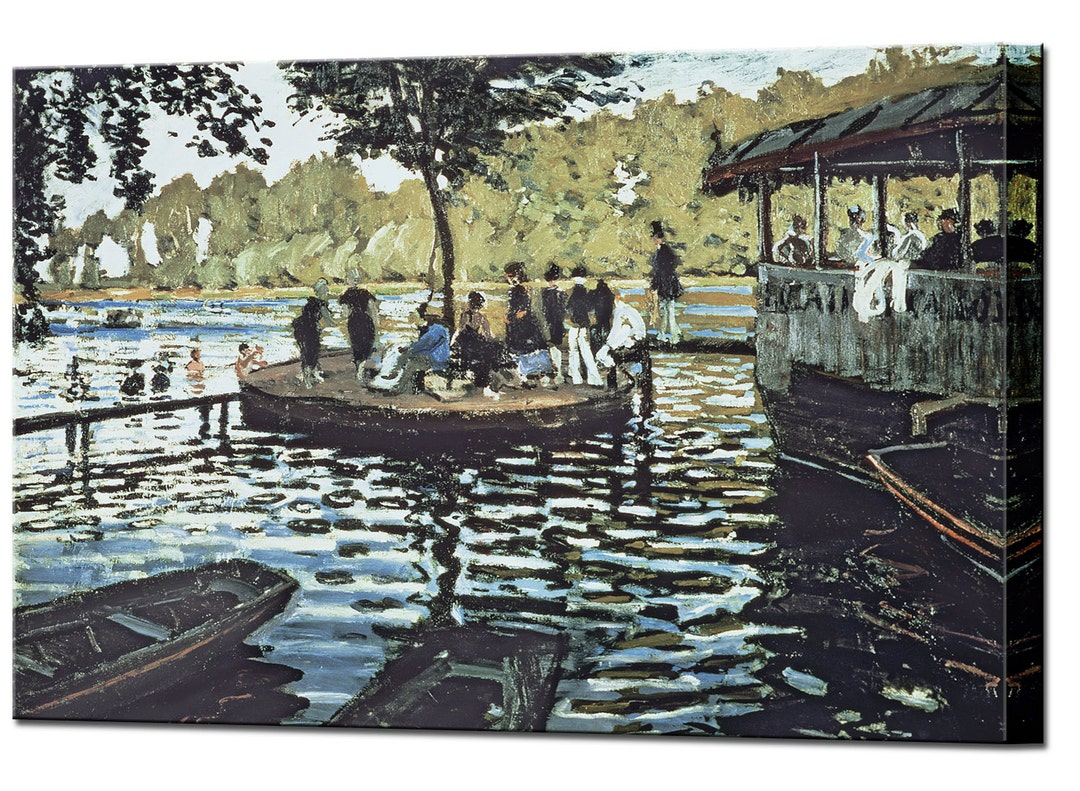 CLAUDE MONET La Grenouillere Canvas Print Home Decor Diseno de interiores Decoracion lista para colgar Etsy Mexico