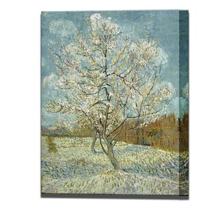 VINCENT VAN GOGH, Canvas Wall Art Print, Pink Peach Tree, Ready To Hang, Interior Design, Home Decor