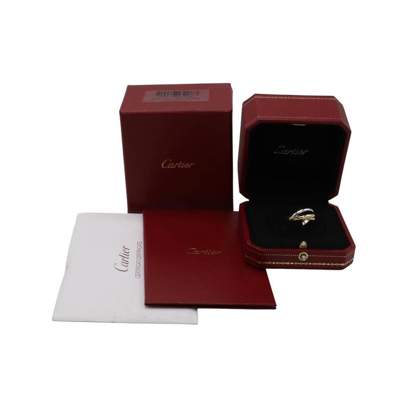 Cartier Trinity Small Model Rolling Tri-Color 18 Karat Gold Band Ring Box & Papers 画像 5