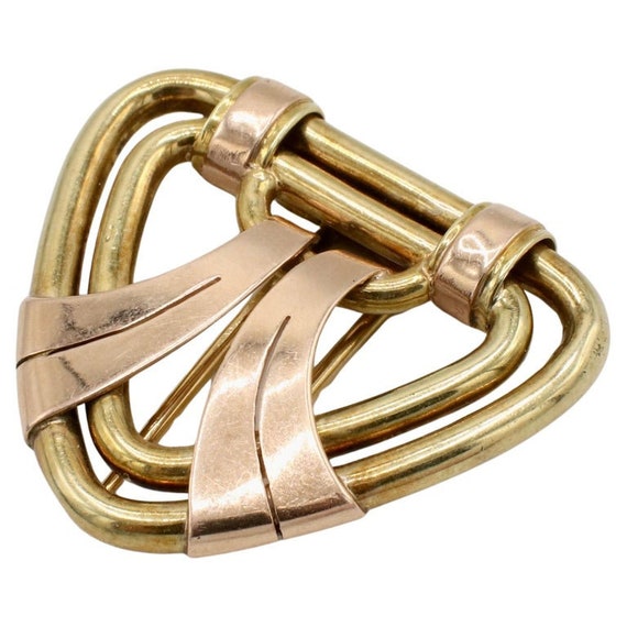 Tiffany & Co. Retro 14K Yellow and Rose Gold Clip… - image 3