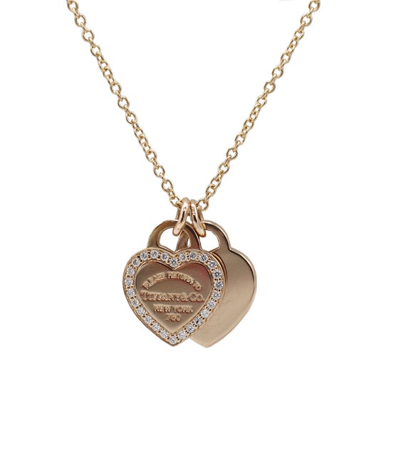 Mint Preloved Tiffany & Co. Mini Heart Lock Yellow Gold Pendant Necklace