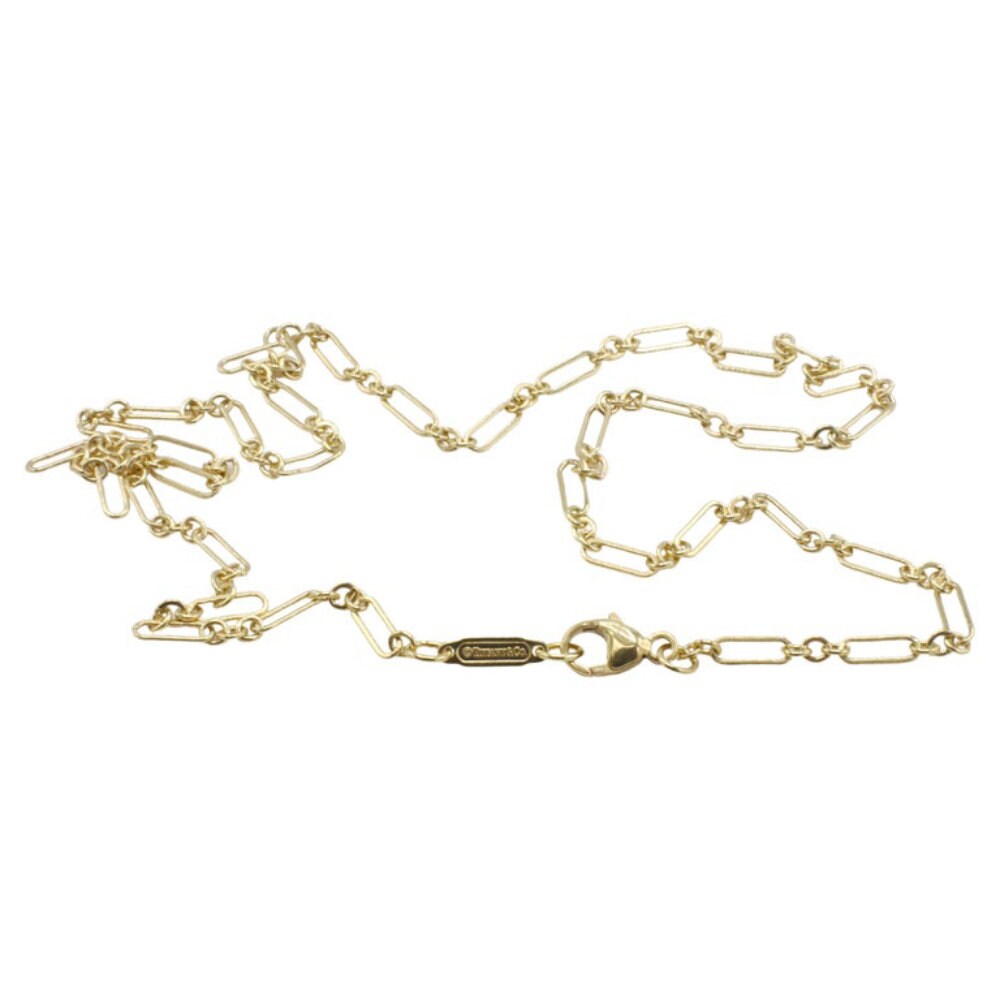 Tiffany Co. 18 Karat Yellow Gold Paper Clip Chain Link Necklace