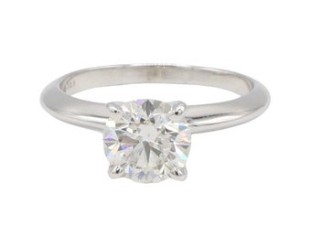 GIA Certified 1.40 Carat J SI2 Round Natural Diamond Solitaire Engagement Ring