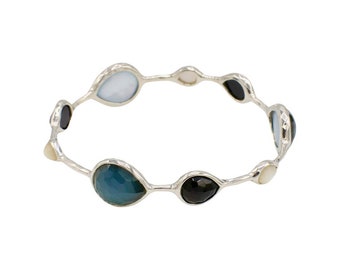 Ippolita Sterling Silver Rock Candy Gemstone Bangle Bracelet