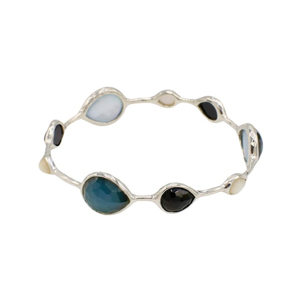 Ippolita Sterling Silver Rock Candy Gemstone Bangle Bracelet