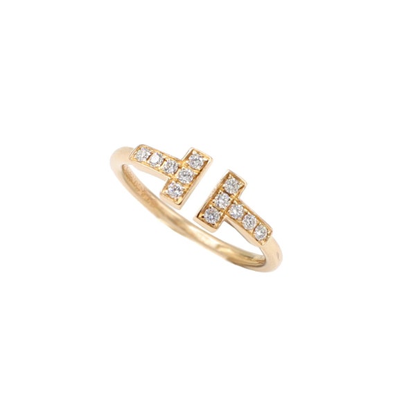 Tiffany Co. T Collection 18 Karat Rose Gold Natural Diamond Wire