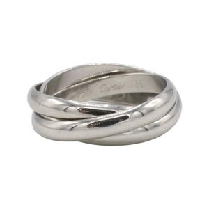 Cartier Trinity Rolling Ring 18 Karat White Gold Wedding Band Ring Vintage 1999