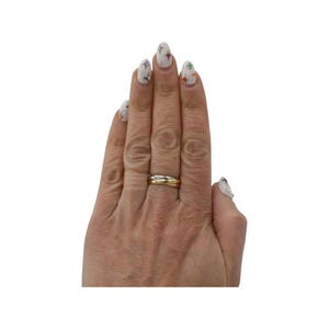 Cartier Trinity Small Model Rolling Tri-Color 18 Karat Gold Band Ring Box & Papers 画像 4