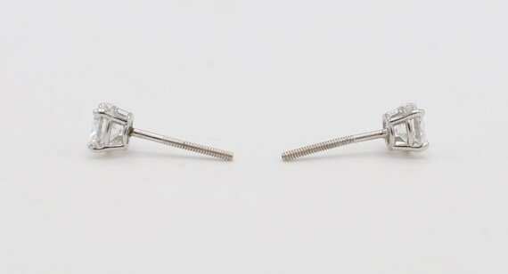 Dazzlingrock Collection 0.10 Carat Diamond Stud Earrings - Sterling Silver, Platinum Plated - View #5